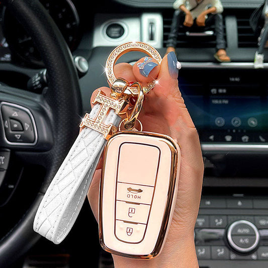 Toyota Car Key Case Rhinestones Keychain