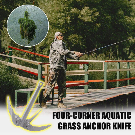 Multi-functional four-corner aquatic grass anchor hook