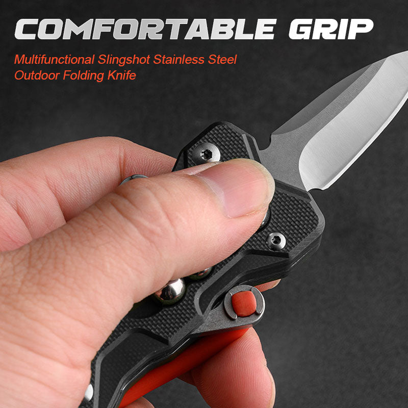 Multifunctional Slingshot Stainless Steel Outdoor Folding Knife