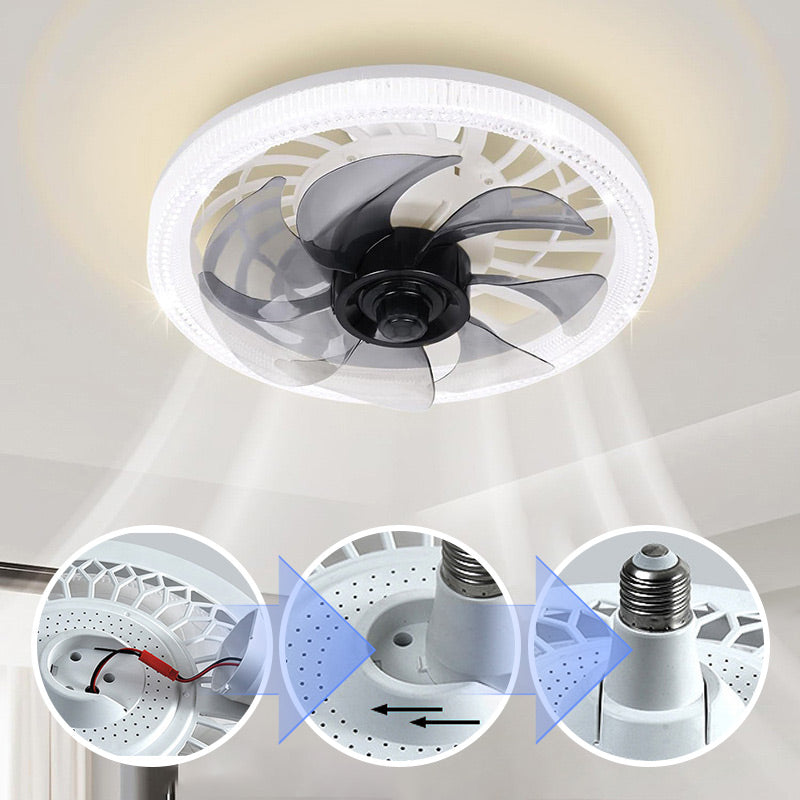 2-in-1 Quiet Adjustable Fan Light with Remote Control for Bedroom