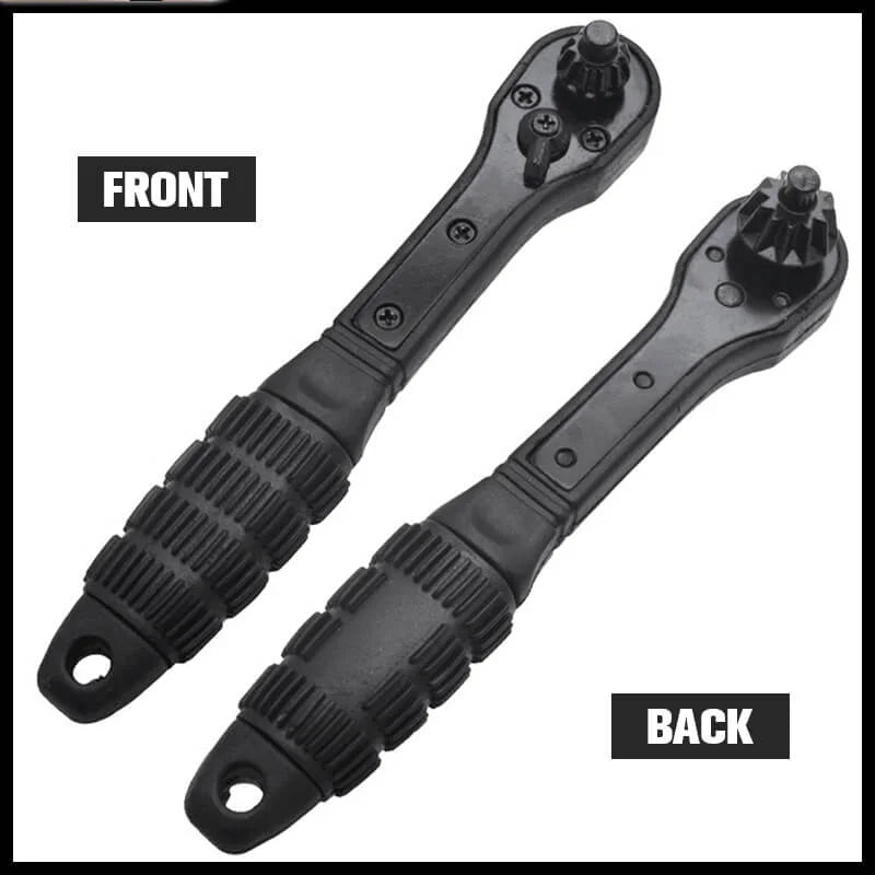 2 In 1 Drill Chuck Key Black Ratchet Combination Wrench